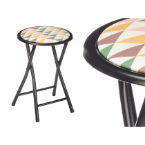 Tabouret Pliant Gift Decor 70950 Geometric Noir PVC Métal 30 x 30 x 45 cm 30 x 69 x 7 cm (10 Unités)