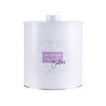 Biscuit and cake box Kinvara 570/155002 My kitchen My Rules White Tin 17 x 20 x 17 cm (12 Units)