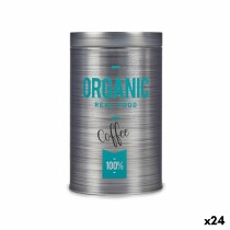Boîte en métal Kinvara 570/386002B Organic Gris Fer blanc 10,4 x 18,2 x 10,4 cm Café (24 Unités)