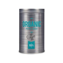 Boîte en métal Kinvara 570/386002B Organic Gris Fer blanc 10,4 x 18,2 x 10,4 cm Café (24 Unités)