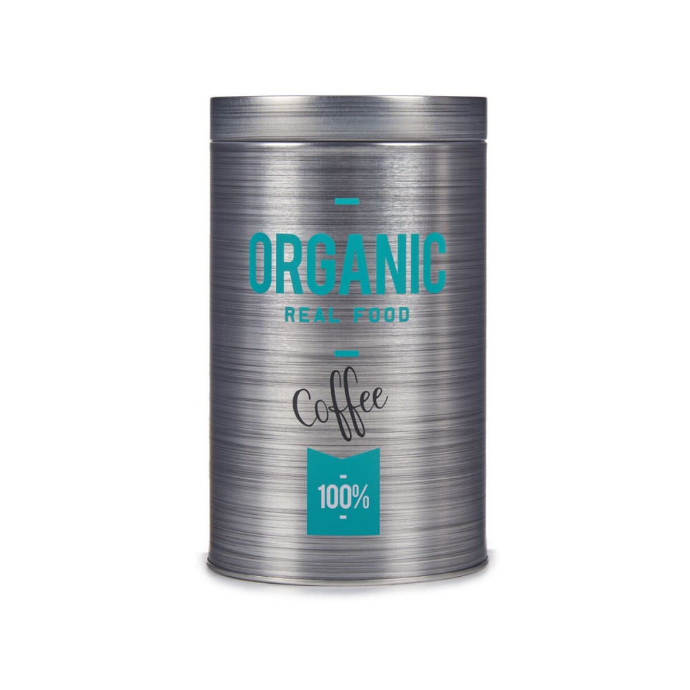 Tin Kinvara 570/386002B Organic Grey Tin 10,4 x 18,2 x 10,4 cm Coffee (24 Units)