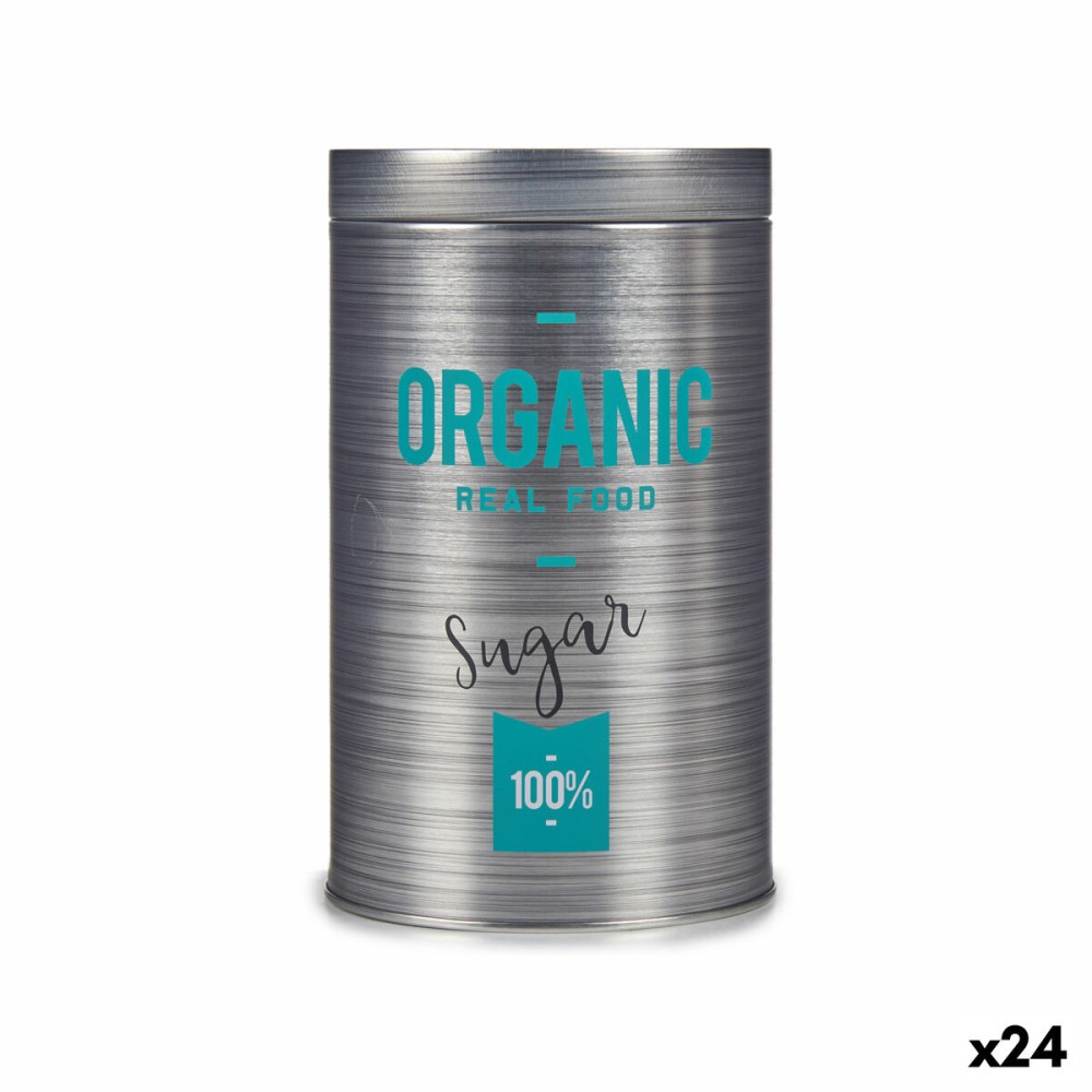 Zuckerdose Kinvara 570/386002C Organic Grau Weißblech 10,4 x 18,2 x 10,4 cm Zucker (24 Stück)