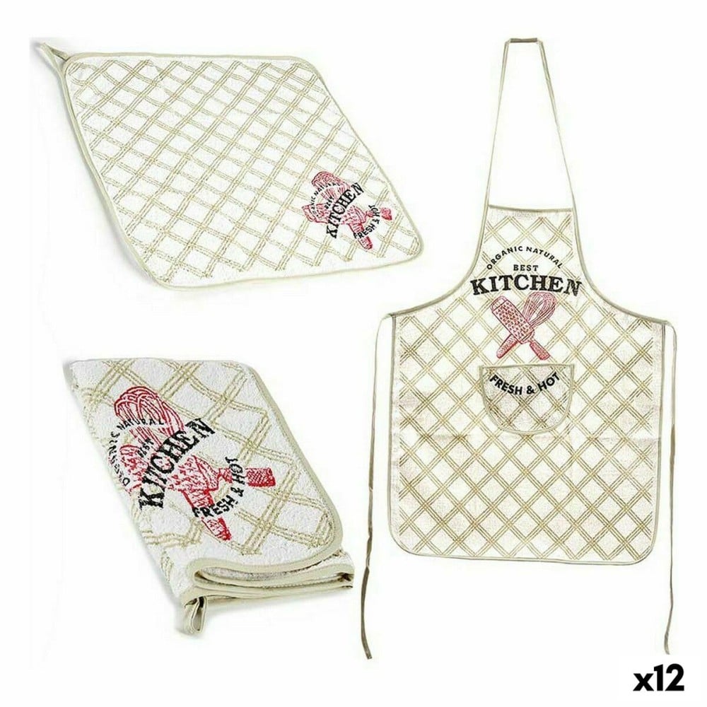 Ensemble de Cuisine Kinvara 1105 1105 Blanc Polyester 2 Pièces