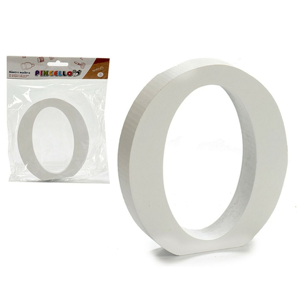 Lettre Pincello 1711051 O Blanc Bois 2 x 16 x 14,5 cm (24 Unités)