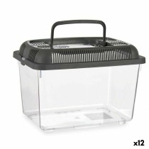 Bocal à poisson Mascow 87862 87862 Anthracite Plastique 3 L 17 x 16 x 24 cm Avec poignée Moyen (12 Unités)