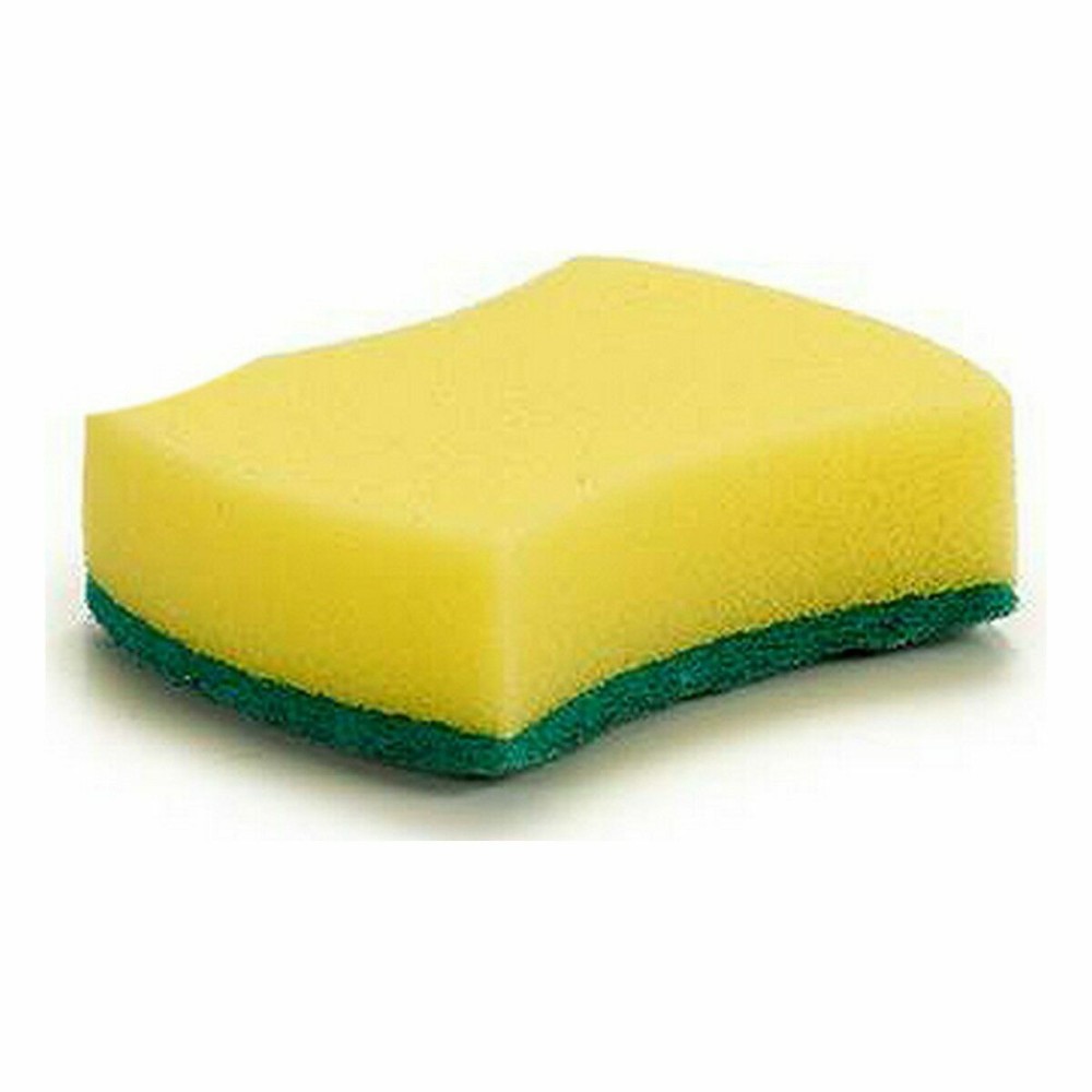 Scourer C1807076 C1807076 Yellow Green Synthetic fibre 10 x 3 x 7,5 cm (96 Units)