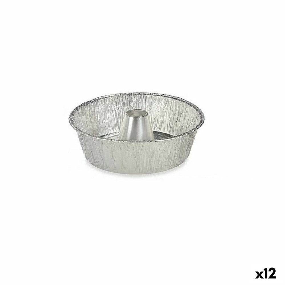 Puddingform Kinvara 30287C 30287C Silberfarben Aluminium 25 x 7,7 x 25 cm Einwegartikel Flan (12 Stück)