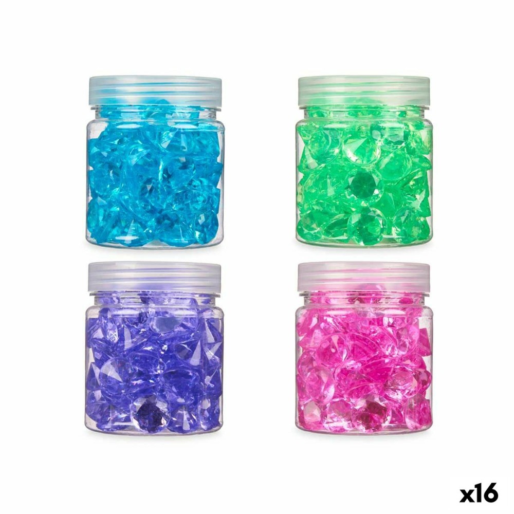 Deko-Steine Gift Decor 6007XYP-C 6007XYP-C Blau grün Lila Rosa 150 g Diamant (16 Stück)