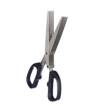Ciseaux de Cuisine Kinvara KT11-5661D KT11-5661D Noir Argenté Métal ABS 7 x 18,5 x 1,7 cm (12 Unités)