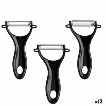 Fruit and Vegetable Peeler Kinvara 86886 86886 Black Stainless steel polypropylene 9 x 20 x 3,5 cm 10,2 x 20 x 3,5 cm Set (12 Un