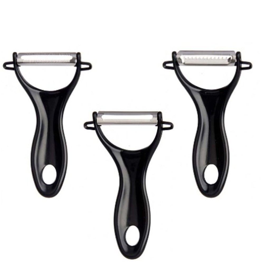 Fruit and Vegetable Peeler Kinvara 86886 86886 Black Stainless steel polypropylene 9 x 20 x 3,5 cm 10,2 x 20 x 3,5 cm Set (12 Un