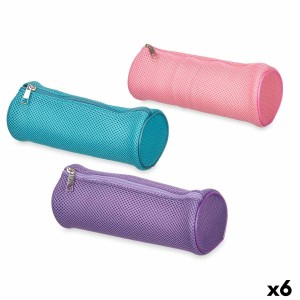 Trousse d'écolier cylindrique Pincello 441 441 Bleu Violet Rose 22 x 8 x 8 cm Rembourré (6 Unités)