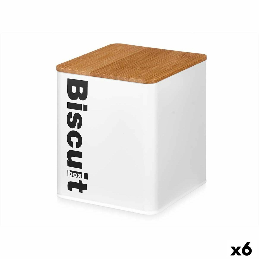 Keks- und Kuchenschachtel Kinvara W5003BM W5003BM Weiß Metall 13,7 x 16,5 x 14 cm 14,4 x 16,5 x 14,4 cm (6 Stück)