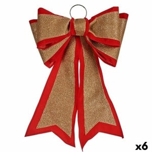 Lien Krist+ HJ1-12074 HJ1-12074 Rouge Doré 40 x 60 cm 53 x 56 x 7,5 cm Décorations de Noël (6 Unités)
