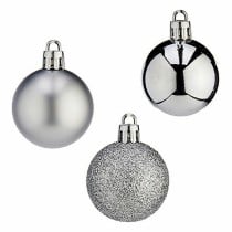 Lot de boules de Noël Krist+ K1912485-4 K1912485-4 Argenté Plastique 4 cm (12 Unités)