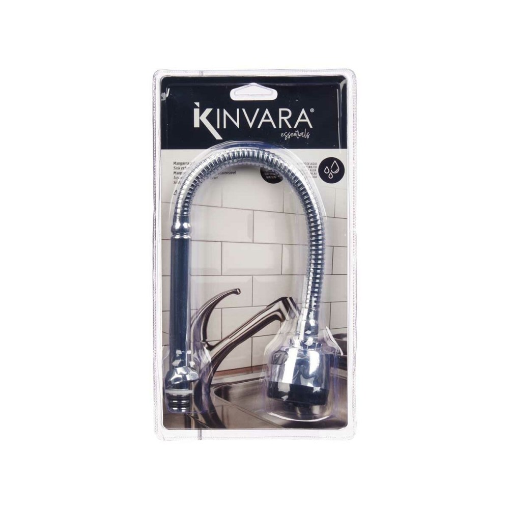 Kitchen Tap Kinvara 179 179 Black Silver Rubber Metal Plastic Extendable Multifunction (12 Units)