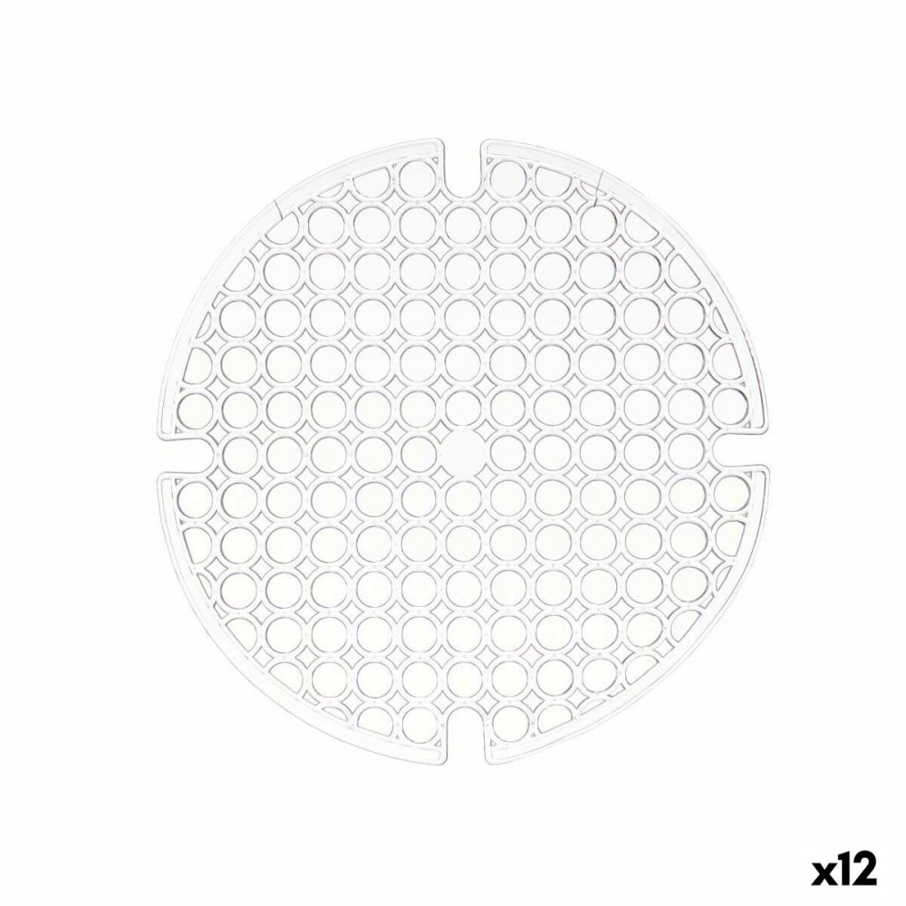 Non-slip Mat Kinvara 29100272 29100272 Transparent Plastic 29 x 0,1 x 29 cm Sink (12 Units)