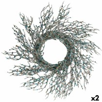 Weihnachtskranz Krist+ 3300/16-DB9-6 3300/16-DB9-6 Blau Gold Kunststoff Zweig 50 x 10 x 50 cm (2 Stück)