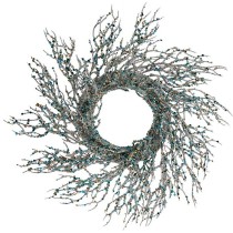 Weihnachtskranz Krist+ 3300/16-DB9-6 3300/16-DB9-6 Blau Gold Kunststoff Zweig 50 x 10 x 50 cm (2 Stück)