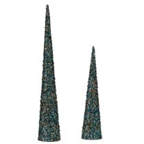 Christmas bauble Krist+ 193YYX38-MNCA-6 193YYX38-MNCA-6 Blue Golden Cones 9,5 x 60 x 9,5 cm Sequins (4 Units)