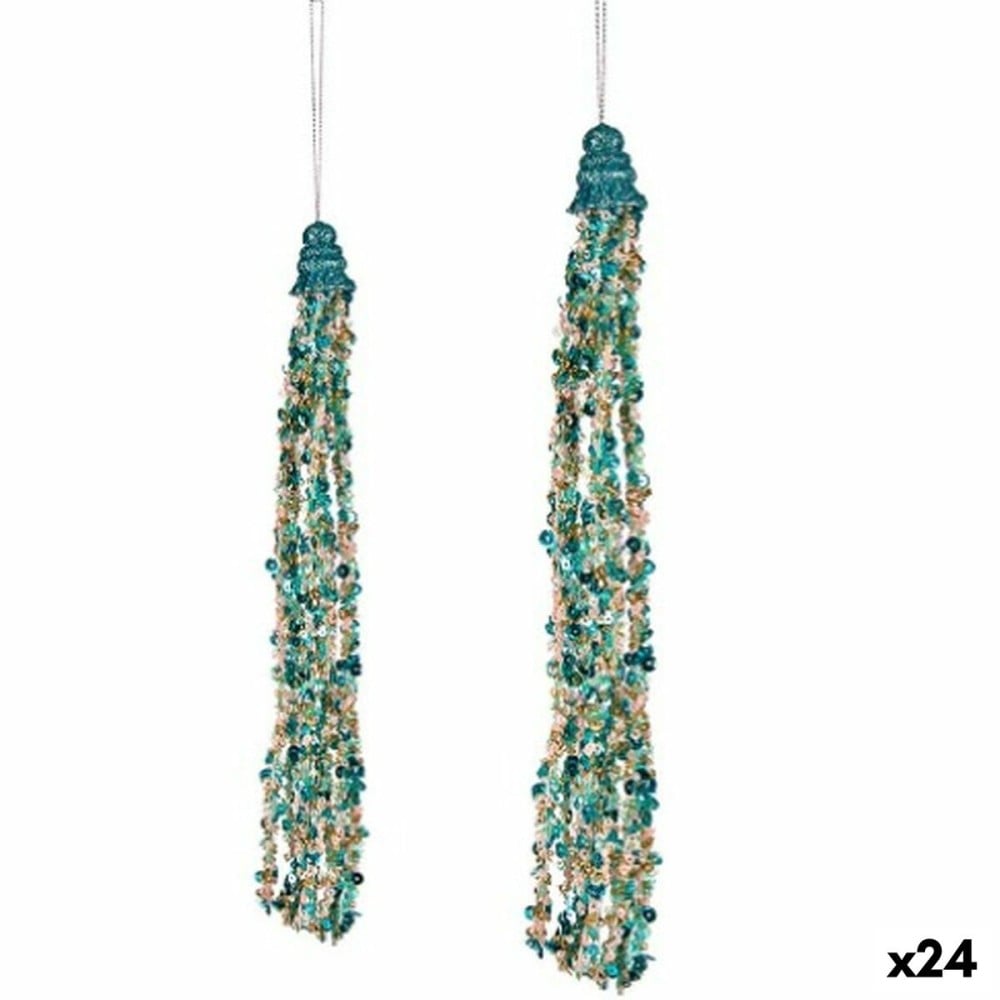 Weihnachtsschmuck Krist+ R201-039(2)-6 R201-039(2)-6 Blau Girlanden 3,5 x 2,5 x 35,5 cm Halsband (24 Stück)