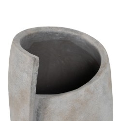 Blumenvase Grau Zement Gesicht 21 x 18 x 32,5 cm