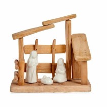 Weihnachtskrippe Krist+ 20A208-18 20A208-18 Weiß natürlich Holz aus Keramik 18 x 17 x 8 cm (2 Stück)