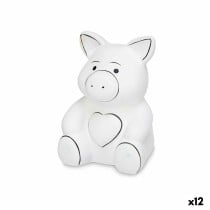 Sparschwein zum Anmalen Pincello 19282 19282 aus Keramik Schwein 9 x 11,8 x 8,5 cm 9 x 12,5 x 10 cm (12 Stück)
