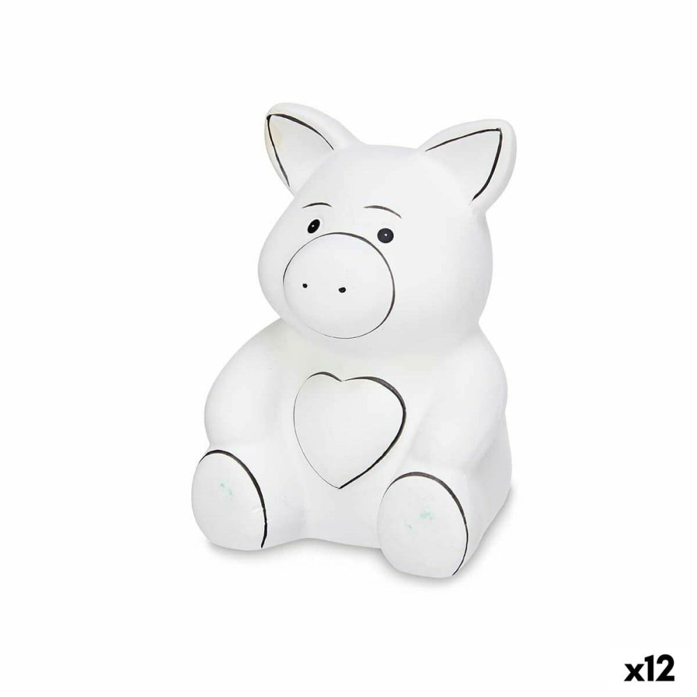 Paint Your Own Money Box Pincello 19282 19282 Ceramic Pig 9 x 11,8 x 8,5 cm 9 x 12,5 x 10 cm (12 Units)