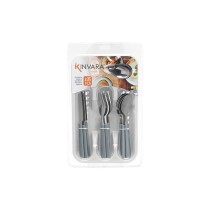 Besteck-Set Kinvara KT166096-1C-G KT166096-1C-G Grau Silberfarben Edelstahl Kunststoff 22,5 x 37,5 x 4,5 cm (6 Stück)