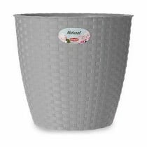 Plant pot Stefanplast 73836 73836 Grey Plastic 24 x 22,3 x 24 cm (6 Units)