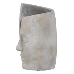 Vase Grey Cement Face 21 x 18 x 32,5 cm