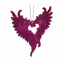 Weihnachtsschmuck Krist+ 91727 91727 Pink Kunststoff Glitzernd Engelsflügel 12 x 13 x 2,5 cm (24 Stück)
