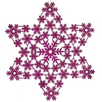 Weihnachtsschmuck Krist+ 91781 91781 Pink Stern 29 x 0,1 x 32 cm 32 x 32 x 0,1 cm (24 Stück)