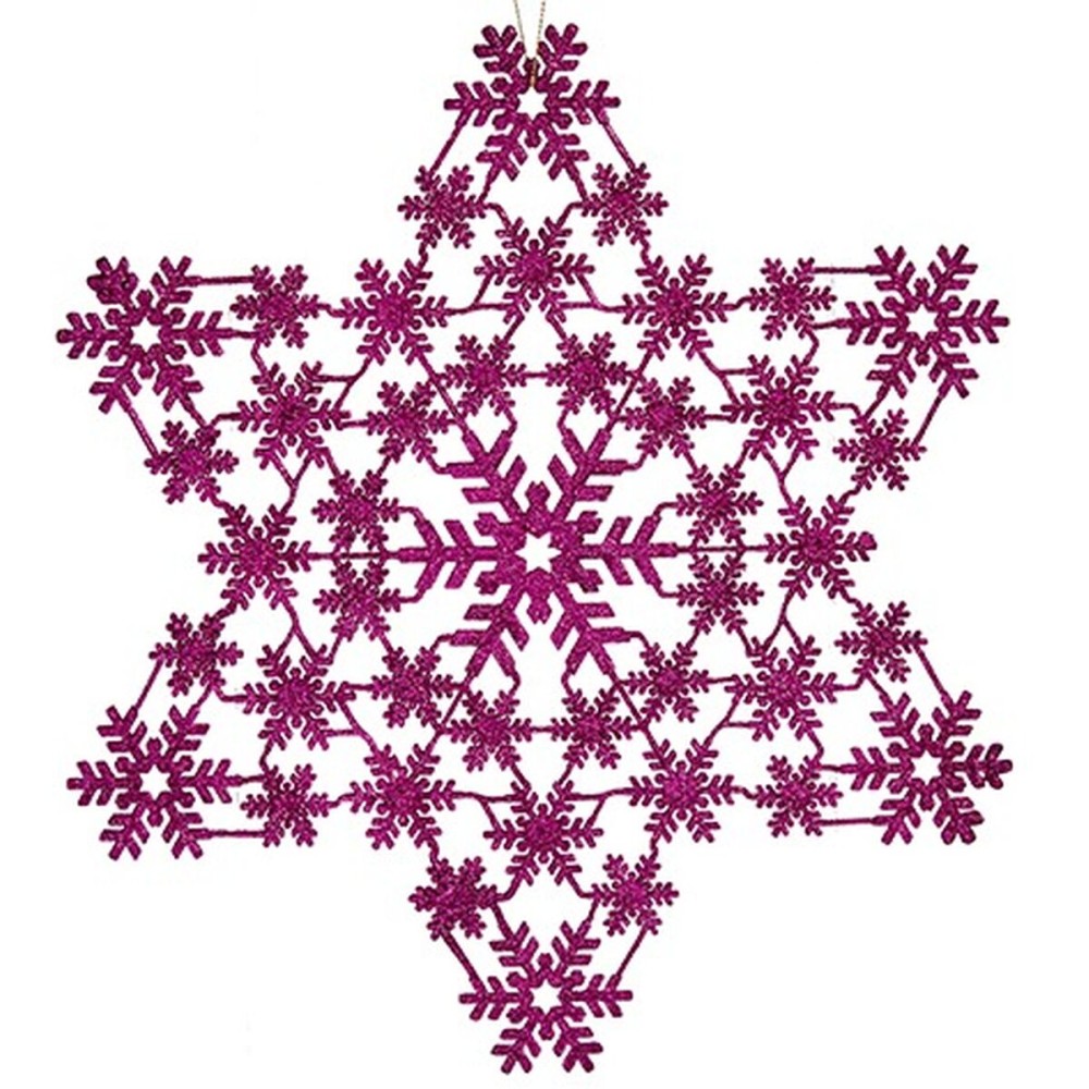 Weihnachtsschmuck Krist+ 91781 91781 Pink Stern 29 x 0,1 x 32 cm 32 x 32 x 0,1 cm (24 Stück)