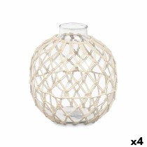 Decorative bauble Gift Decor 22805W 22805W White Transparent 21 x 23 cm 21 x 23 x 21 cm (4 Units)