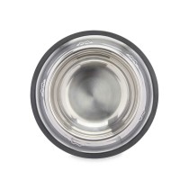 Futternapf für Hunde Mascow 310 310 Grau Silberfarben Gummi Metall 22 x 5 x 22 cm 22 x 6 x 22 cm (12 Stück)