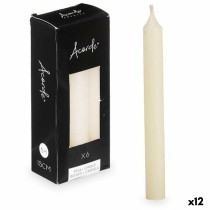 Kerzen-Set Acorde 123-B-AR 123-B-AR Creme 2 x 2 x 15 cm 6 x 15 x 4 cm (12 Stück)