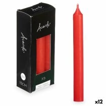 Kerzen-Set Acorde 123-C-AR 123-C-AR Rot 2 x 2 x 15 cm 6 x 15 x 4 cm (12 Stück)