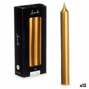 Kerzen-Set Acorde 126-D-AR 126-D-AR Gold 2 x 2 x 20 cm 8,5 x 21 x 4,5 cm (12 Stück)