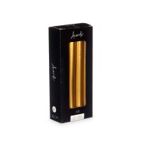 Kerzen-Set Acorde 126-D-AR 126-D-AR Gold 2 x 2 x 20 cm 8,5 x 21 x 4,5 cm (12 Stück)