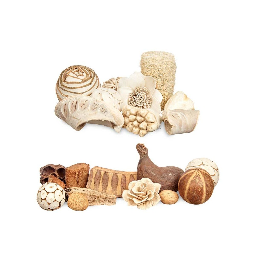 Dekoratives Potpourri Gift Decor 4 4 Weiß Braun 16 x 21 x 7 cm 16 x 21 x 7,5 cm (12 Stück)