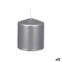 Kerze Acorde 92543 92543 Silberfarben 9 x 10 x 9 cm (12 Stück)