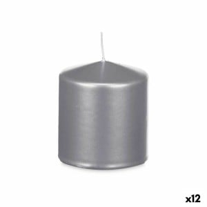 Kerze Acorde 92543 92543 Silberfarben 9 x 10 x 9 cm (12 Stück)