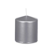 Kerze Acorde 92543 92543 Silberfarben 9 x 10 x 9 cm (12 Stück)