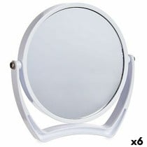 Magnifying Mirror Berilo BMJ-12605-WHIT BMJ-12605-WHIT White Crystal Plastic 19 x 18,7 x 2 cm (6 Units)
