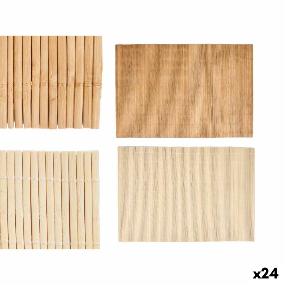 Untersetzer Kinvara AR1810524-2 AR1810524-2 Braun Hellbraun Bambus 30 x 44 cm 3,5 x 30 x 3,5 cm (24 Stück)