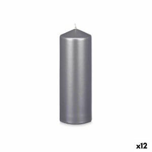 Kerze Acorde 92541 92541 Silberfarben 7 x 20 x 7 cm (12 Stück)