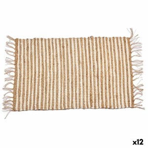 Teppich Gift Decor 84866-CEEJAY 84866-CEEJAY Weiß natürlich Streifen 60 x 1 x 90 cm (12 Stück)