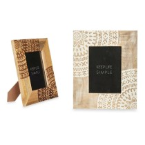 Fotorahmen Gift Decor 22 22 Weiß Braun Mango-Holz Mandala 22,3 x 28 x 1,5 cm (6 Stück)
